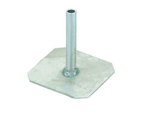 Alu. Square Earth Plate With Alu. Pipe